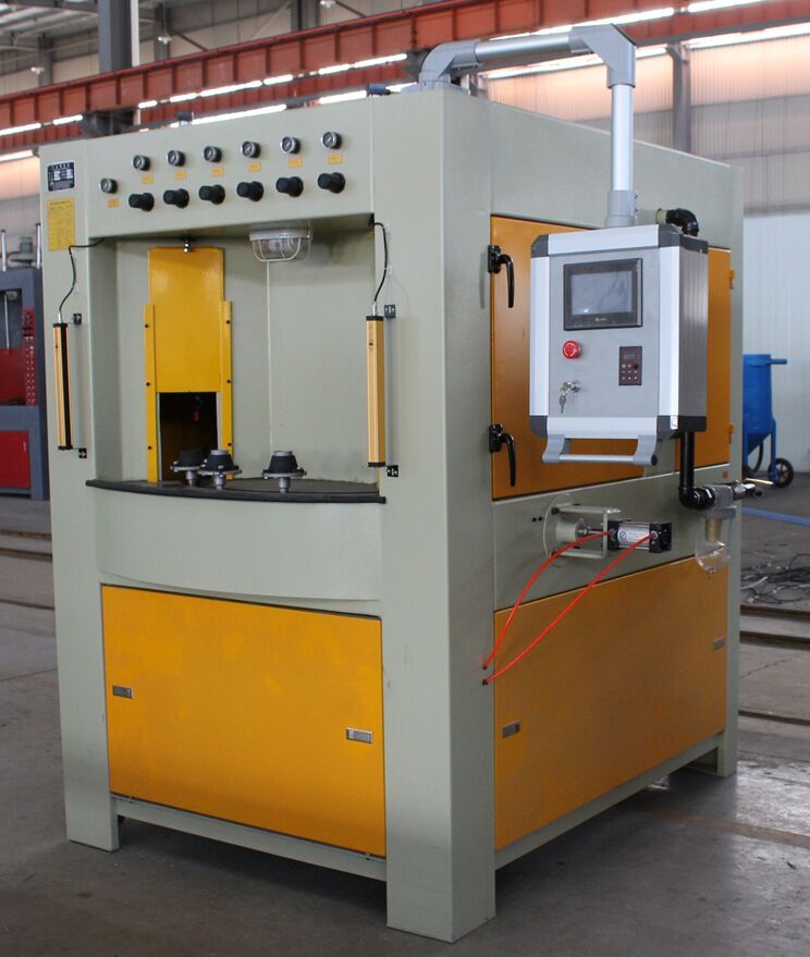 轉盤式自動噴砂機/行星式轉臺噴砂機，轉盤式自動噴砂機